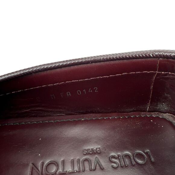 Louis Vuitton Monte Carlo Leather Drivers Loafers Burgundy Size 9 - Picture 10 of 11